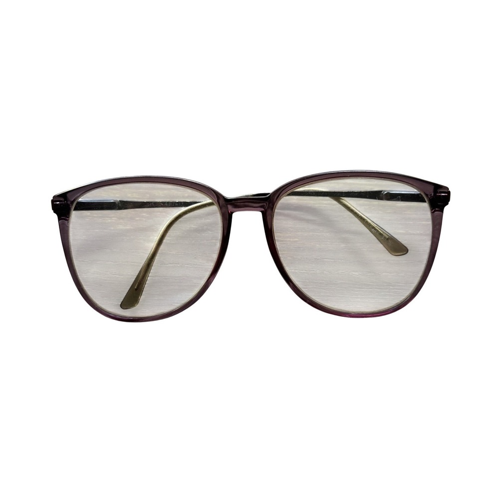 Safilo Oversized Round Eyeglass Frames Purple Translucent 145mm Italy Vintage‎